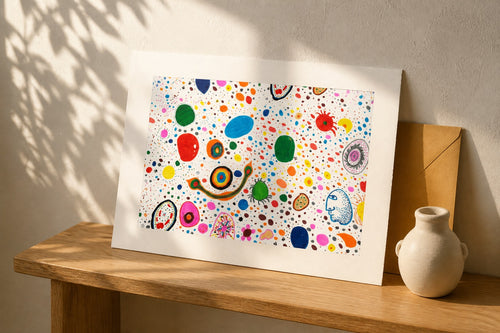 Lámina artística con dibujo infantil original de Kiara y Uma, creadoras de El Árbol